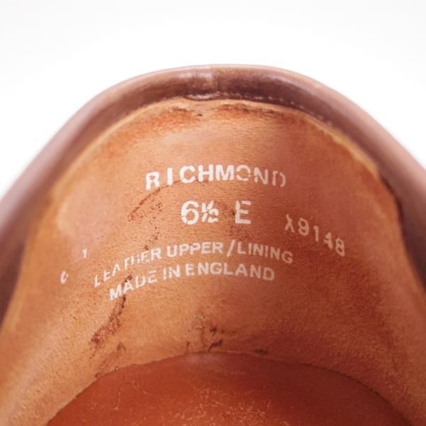 美品★クロケット&ジョーンズ 6.5E【定価￥74,800-★RICHMOND/314ラスト】コインローファー/スエード/SNUFF/茶/Crockett&Jones★g381