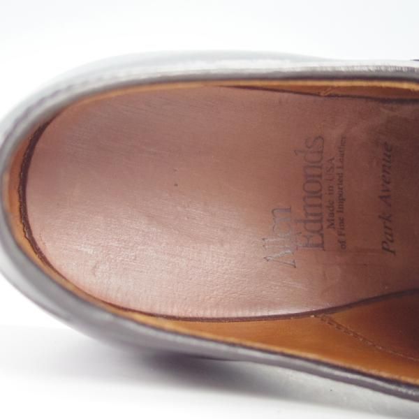 美品★(米)アレンエドモンズ 8D【定価￥75,900-★パークアベニュー/Park Avenue】ストレートチップ/黒/メンズ/ALLEN EDMONDS★g386