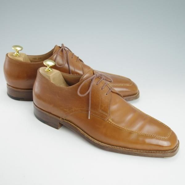 極上★(伊)BONORA/ボノーラ 9E【ハンドソーンウェルテッド製法★九分仕立て/旧ボノーラ】Uチップ/カーフ/薄茶/メンズ★g387