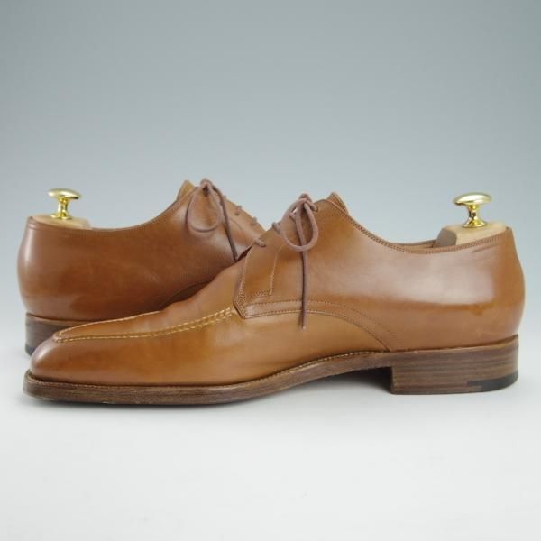 極上★(伊)BONORA/ボノーラ 9E【ハンドソーンウェルテッド製法★九分仕立て/旧ボノーラ】Uチップ/カーフ/薄茶/メンズ★g387