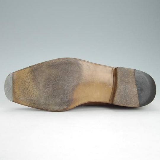 極上★(伊)BONORA/ボノーラ 9E【ハンドソーンウェルテッド製法★九分仕立て/旧ボノーラ】Uチップ/カーフ/薄茶/メンズ★g387