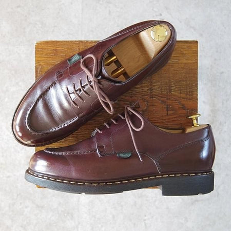 美品★パラブーツ SIZE 9【定価￥71,500-★シャンボード/CHAMBORD】カフェ/CAFE/リスレザー/TEXソール/Uチップ/茶/Paraboot★g393