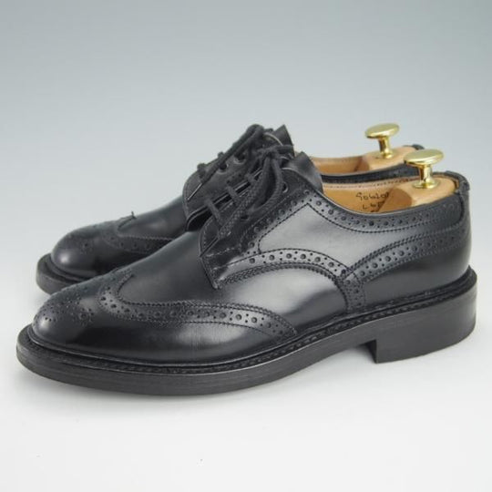 美品★トリッカーズ(レディース) SIZE 5【バートン同系モデル★L6518/カントリーシューズ】フルブローグ/短靴/黒/Tricker's★g394