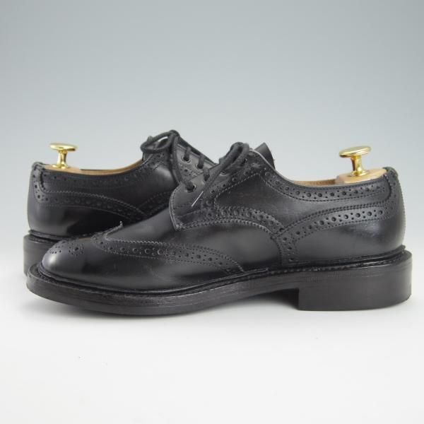 美品★トリッカーズ(レディース) SIZE 5【バートン同系モデル★L6518/カントリーシューズ】フルブローグ/短靴/黒/Tricker's★g394
