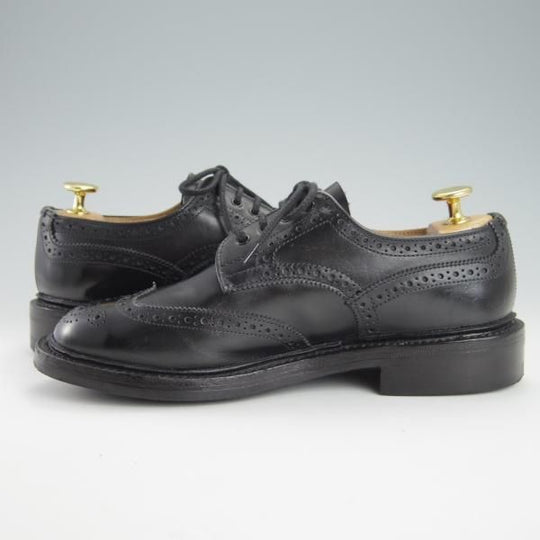美品★トリッカーズ(レディース) SIZE 5【バートン同系モデル★L6518/カントリーシューズ】フルブローグ/短靴/黒/Tricker's★g394