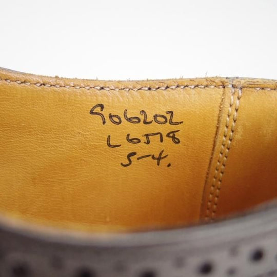 美品★トリッカーズ(レディース) SIZE 5【バートン同系モデル★L6518/カントリーシューズ】フルブローグ/短靴/黒/Tricker's★g394