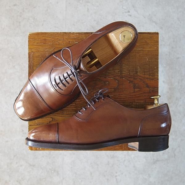 ★ホール&マークス UK7程度【パターンオーダー品★ハンドソーンウェルテッド製法/九分仕立て】ギルドオブクラフツ/Hall&marks★g396