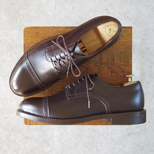 新品★(浅草)WHEEL ROBE/ウィールローブ 9D【定価￥58,000-★靴縁別注/(独)ワインハイマー社のボックスカーフ仕様】15077/濃茶★g402