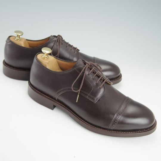 新品★(浅草)WHEEL ROBE/ウィールローブ 9D【定価￥58,000-★靴縁別注/(独)ワインハイマー社のボックスカーフ仕様】15077/濃茶★g402