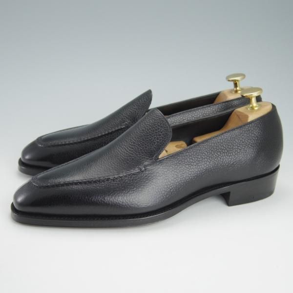 新品★(英)ガジアーノ&ガーリング 6E【定価￥237,600-★スキンステッチ仕様/Cannes】KN14ラスト/ローファー/黒/GAZIANO&GIRLING★g403