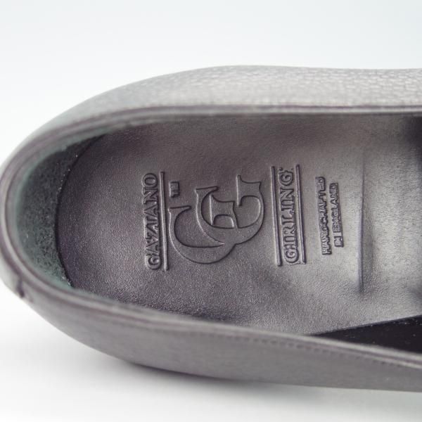 新品★(英)ガジアーノ&ガーリング 6E【定価￥237,600-★スキンステッチ仕様/Cannes】KN14ラスト/ローファー/黒/GAZIANO&GIRLING★g403
