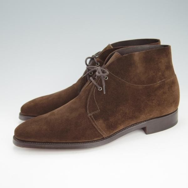 未使用★ジョンロブ 6E【同系モデル定価￥264,000-★ROMSEY2/ロムゼイ2】8000ラスト/チャッカブーツ/スエード/濃茶/JOHN LOBB★g405