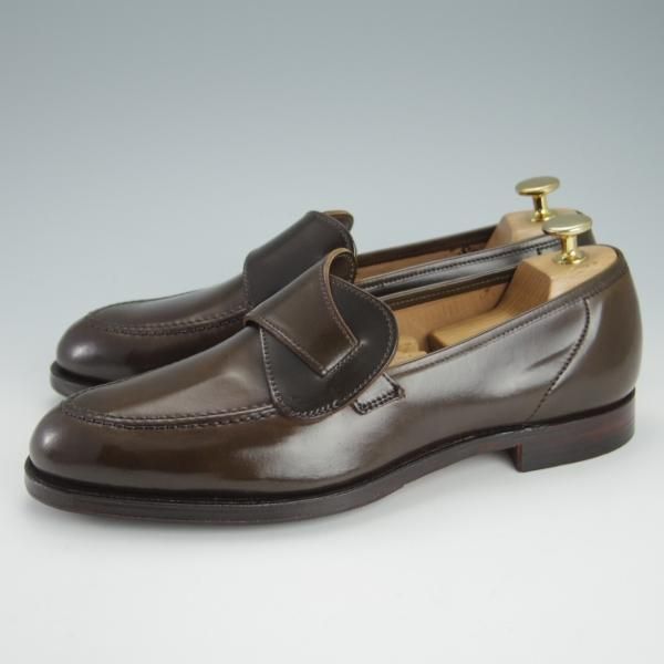 未使用★クロケット&ジョーンズ 6.5E【コードバン仕様★茶/ダークブラウン】375ラスト/SELBY2/バタフライローファー/Crockett&Jones★g406