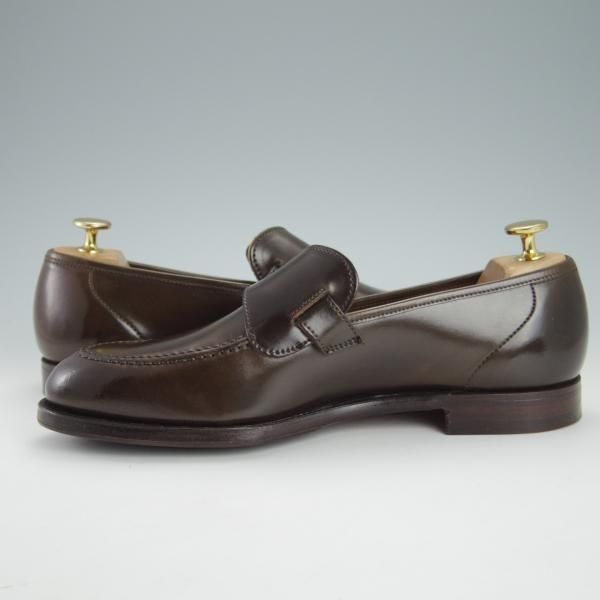 未使用★クロケット&ジョーンズ 6.5E【コードバン仕様★茶/ダークブラウン】375ラスト/SELBY2/バタフライローファー/Crockett&Jones★g406