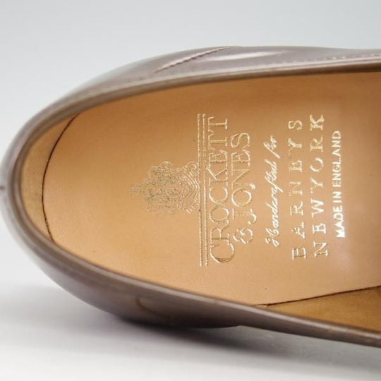 未使用★クロケット&ジョーンズ 6.5E【コードバン仕様★茶/ダークブラウン】375ラスト/SELBY2/バタフライローファー/Crockett&Jones★g406