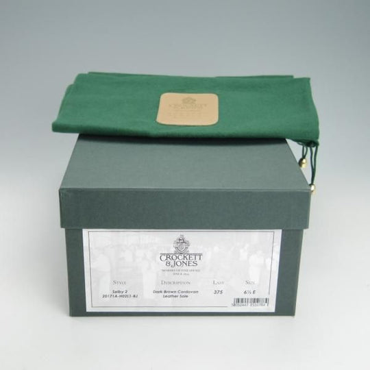 未使用★クロケット&ジョーンズ 6.5E【コードバン仕様★茶/ダークブラウン】375ラスト/SELBY2/バタフライローファー/Crockett&Jones★g406