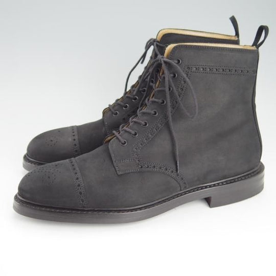 ほぼ試着程度★クロケット&ジョーンズ UK7/US7.5D【貴重★ブラックフリース別注/CONISTON BOOT】コニストン/黒/Crockett&Jones★g409