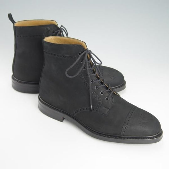 ほぼ試着程度★クロケット&ジョーンズ UK7/US7.5D【貴重★ブラックフリース別注/CONISTON BOOT】コニストン/黒/Crockett&Jones★g409