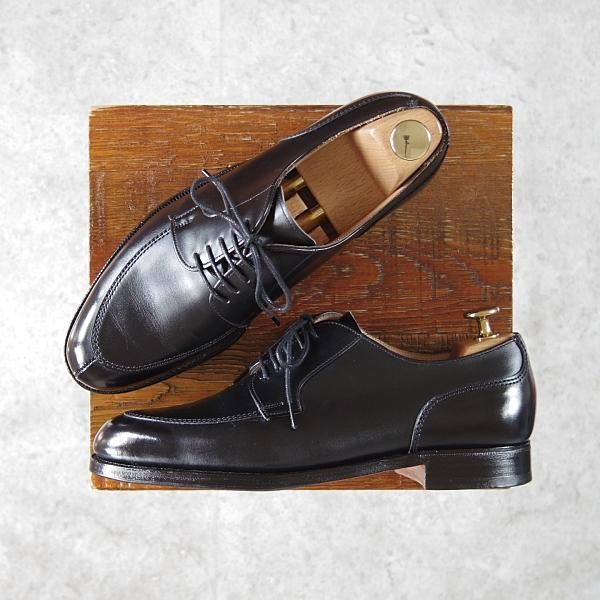 美品★(英)チーニー 6E【★Uチップ/175ラスト】カーフ/黒/メンズ/CHEANEY★g410