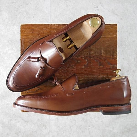 未使用★(米)アレンエドモンズ 10D【現行定価7.5万円程度★Grayson/グレイソン】COFFEE/タッセルローファー/カーフ/ALLEN EDMONDS★g412