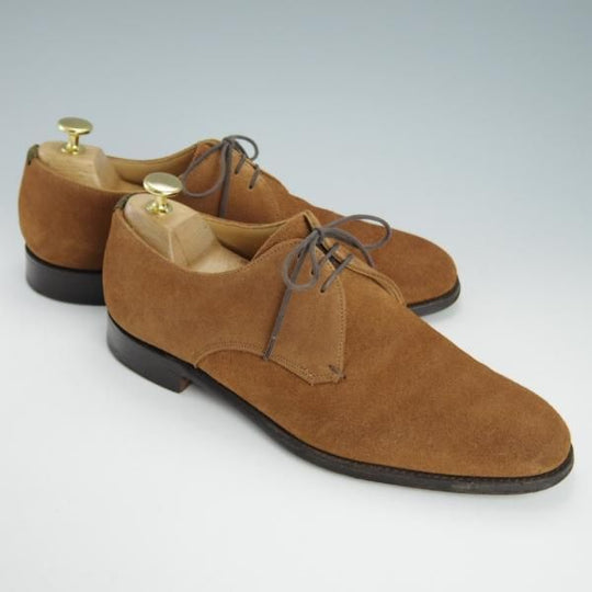 極上★(英)チーニー 7.5E【貴重★(英)ポールスミス別注/125ラスト】プレーントゥ/Vフロント/スエード/茶/メンズ/CHEANEY★g413