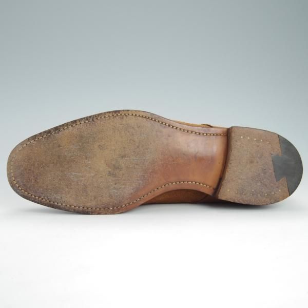 極上★(英)チーニー 7.5E【貴重★(英)ポールスミス別注/125ラスト】プレーントゥ/Vフロント/スエード/茶/メンズ/CHEANEY★g413