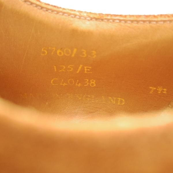 極上★(英)チーニー 7.5E【貴重★(英)ポールスミス別注/125ラスト】プレーントゥ/Vフロント/スエード/茶/メンズ/CHEANEY★g413