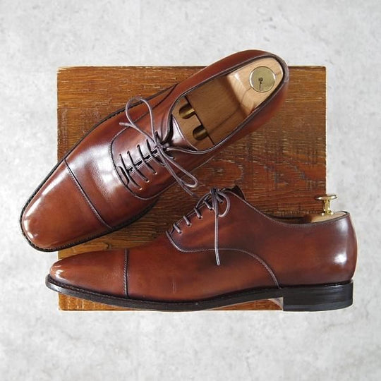 極上★(伊)サルヴァトーレ・フェラガモ 7.5EE【最上級★TRAMEZZAライン/トラメッザ】ストレートチップ/茶/Salvatore Ferragamo★g414