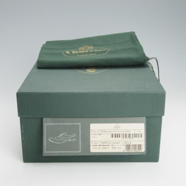 美品★チャーチ(レディース) SIZE 35.5【★バーウッド/BURWOOD 3W】フルブローグ/ウイングチップ/カーフ×パテント/白×黒/Church's★g415