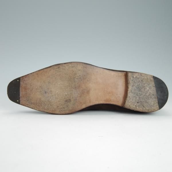 ★(伊)サントーニ SIZE 5【貴重★ビームスF別注/コインローファー】スリッポン/スエード/濃茶/メンズ/BEAMS/Santoni★g417