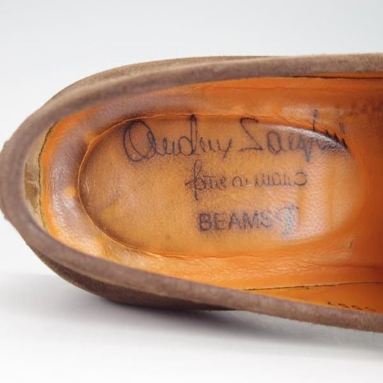 ★(伊)サントーニ SIZE 5【貴重★ビームスF別注/コインローファー】スリッポン/スエード/濃茶/メンズ/BEAMS/Santoni★g417