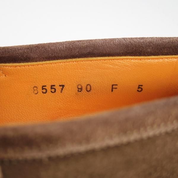 ★(伊)サントーニ SIZE 5【貴重★ビームスF別注/コインローファー】スリッポン/スエード/濃茶/メンズ/BEAMS/Santoni★g417