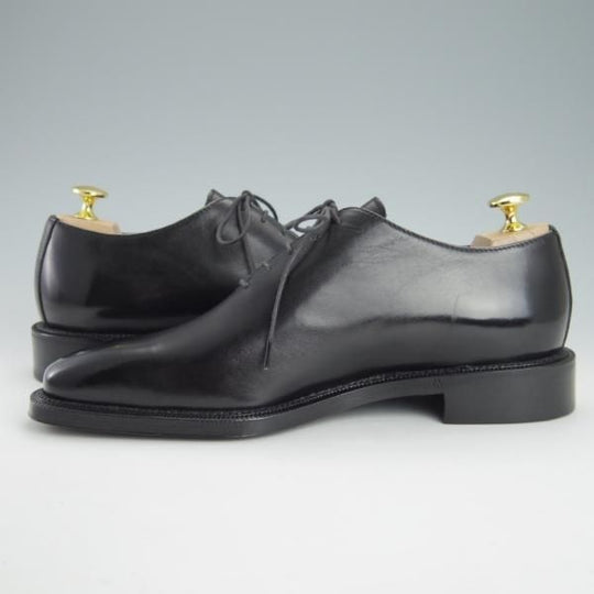 未使用★(伊)エルメネジルド・ゼニア SIZE 7【上級★ナポリクチュール/ブラックラピド製法】Napoli Couture/黒/Ermenegildo Zegna★g418