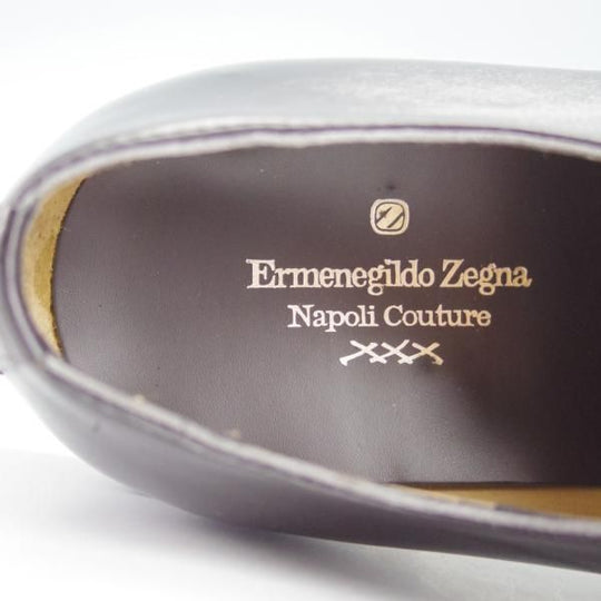 未使用★(伊)エルメネジルド・ゼニア SIZE 7【上級★ナポリクチュール/ブラックラピド製法】Napoli Couture/黒/Ermenegildo Zegna★g418