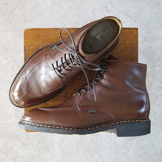 極上★パラブーツ SIZE 7.5【貴重★ブーツ仕様のルソー/TOCQUEVILLE】アクティブソール/カーフ/濃茶/Uチップ/メンズ/Paraboot★g435