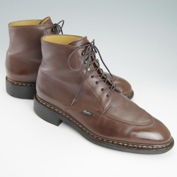 極上★パラブーツ SIZE 7.5【貴重★ブーツ仕様のルソー/TOCQUEVILLE】アクティブソール/カーフ/濃茶/Uチップ/メンズ/Paraboot★g435