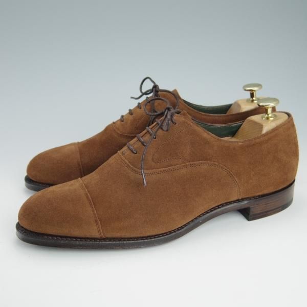 新品★(英)チーニー 7.5F【日本未入荷モデル★ARTHINGWORTH/130ラスト】ストレートチップ/スエード/茶/メンズ/CHEANEY★g436