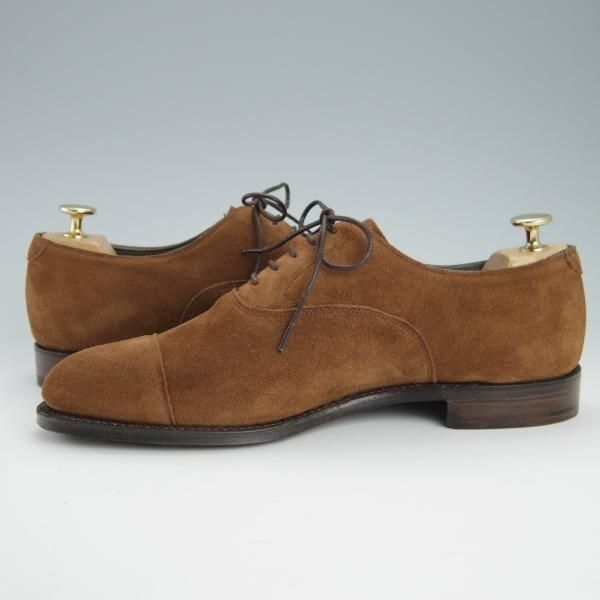 新品★(英)チーニー 7.5F【日本未入荷モデル★ARTHINGWORTH/130ラスト】ストレートチップ/スエード/茶/メンズ/CHEANEY★g436