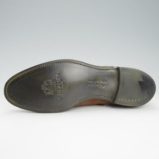 新品★(英)チーニー 7.5F【日本未入荷モデル★ARTHINGWORTH/130ラスト】ストレートチップ/スエード/茶/メンズ/CHEANEY★g436