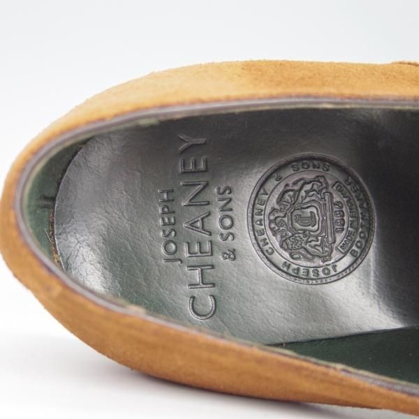 新品★(英)チーニー 7.5F【日本未入荷モデル★ARTHINGWORTH/130ラスト】ストレートチップ/スエード/茶/メンズ/CHEANEY★g436