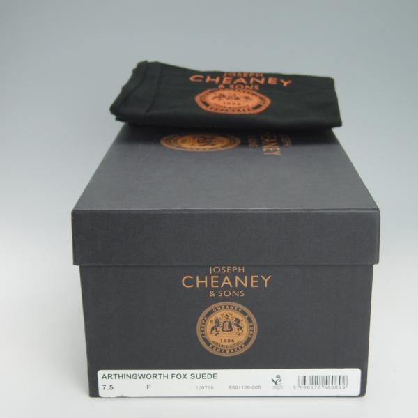 新品★(英)チーニー 7.5F【日本未入荷モデル★ARTHINGWORTH/130ラスト】ストレートチップ/スエード/茶/メンズ/CHEANEY★g436