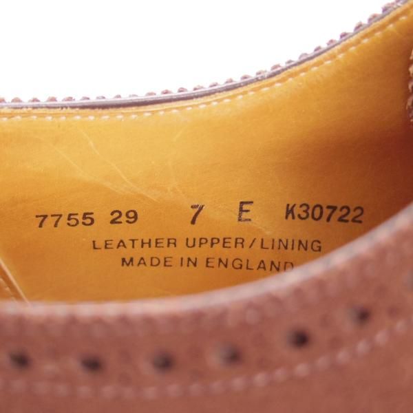 美品★クロケット&ジョーンズ 7E【貴重★(英)ニュー&リングウッド別注/New&Lingwood】フルブローグ/スエード/濃茶/Crockett&Jones★g439