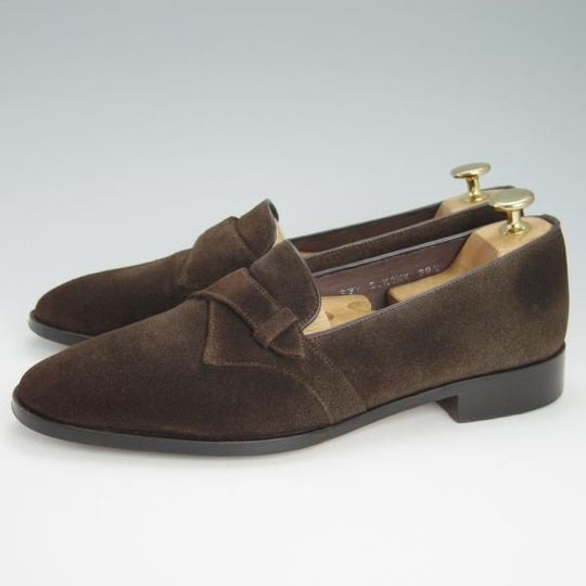 美品★POLPETTA/ポルペッタ SIZE 39.5【★ローファー/スエード】濃茶/メンズ★g442