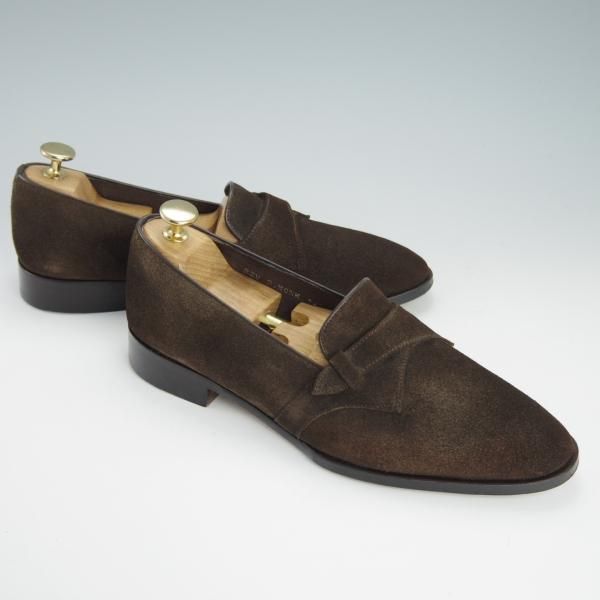 美品★POLPETTA/ポルペッタ SIZE 39.5【★ローファー/スエード】濃茶/メンズ★g442