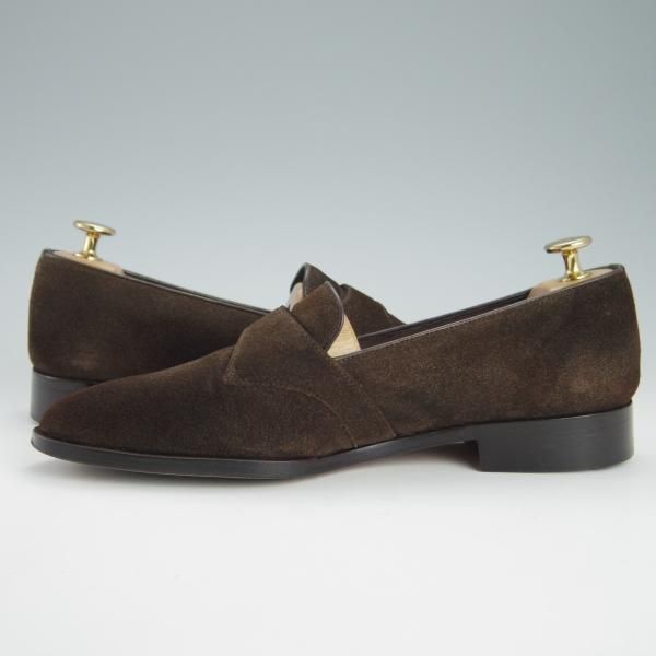 美品★POLPETTA/ポルペッタ SIZE 39.5【★ローファー/スエード】濃茶/メンズ★g442