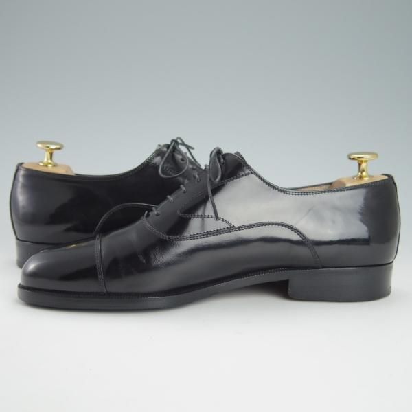 極上★(伊)サルヴァトーレ・フェラガモ 7EE【★ストレートチップ/カーフ】黒/メンズ/Salvatore Ferragamo★g443