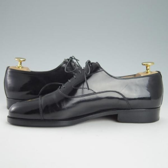 極上★(伊)サルヴァトーレ・フェラガモ 7EE【★ストレートチップ/カーフ】黒/メンズ/Salvatore Ferragamo★g443