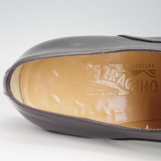 極上★(伊)サルヴァトーレ・フェラガモ 7EE【★ストレートチップ/カーフ】黒/メンズ/Salvatore Ferragamo★g443