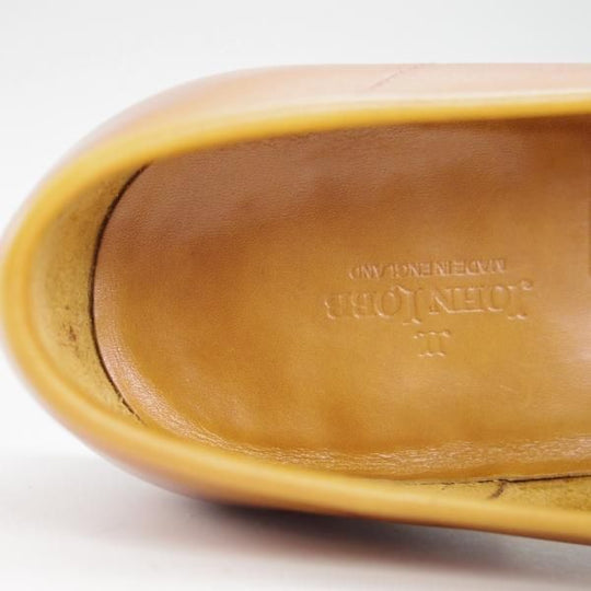 極上★ジョンロブ 5D【スキンステッチ仕様★ASHLEY/4596ラスト】コインローファー/カーフ/薄茶/メンズ/JOHN LOBB★g445