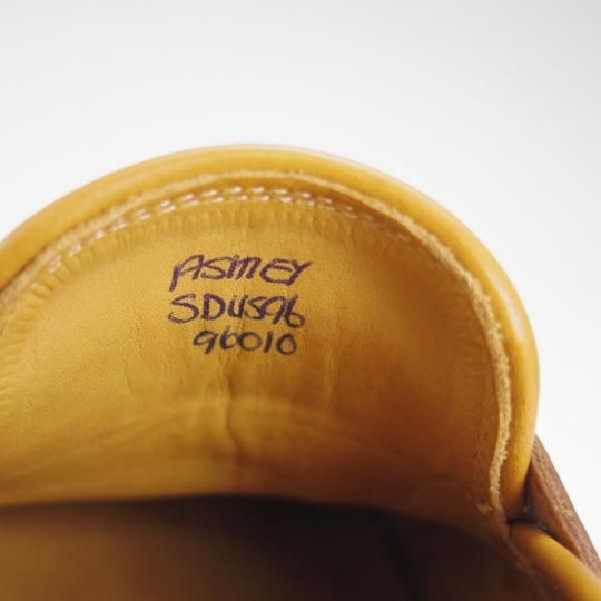 極上★ジョンロブ 5D【スキンステッチ仕様★ASHLEY/4596ラスト】コインローファー/カーフ/薄茶/メンズ/JOHN LOBB★g445